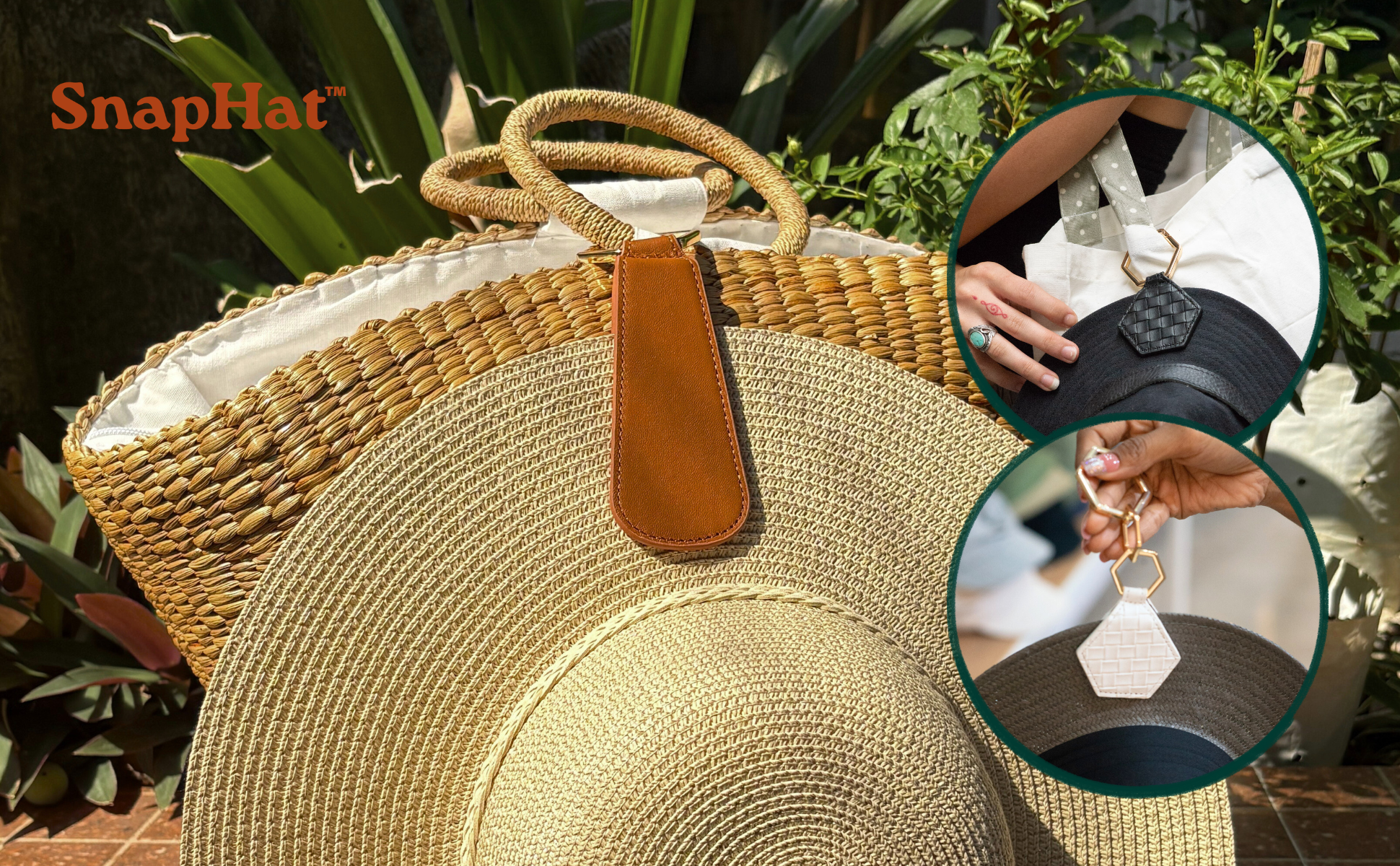 SnapHat clip on a hat